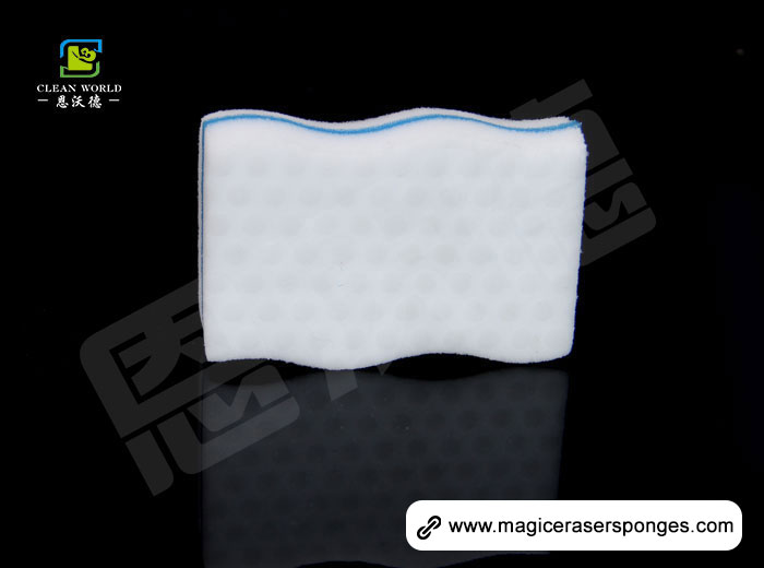 Wave Shaped Composite Nano Melamine Sponge