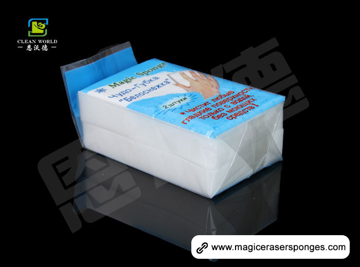 White magic eraser melamine sponge