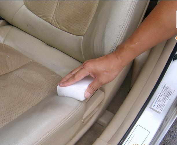 magic sponge in car