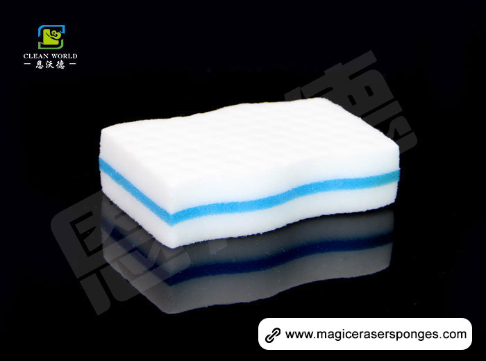 wave shaped composite nano melamine sponge