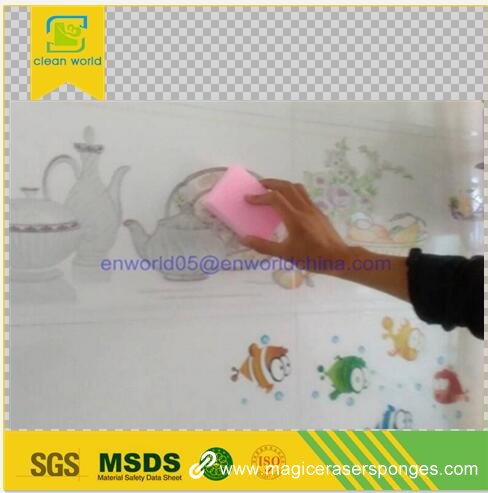 melamine sponge clean the shower room glass