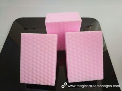 Pink durable melamine sponge