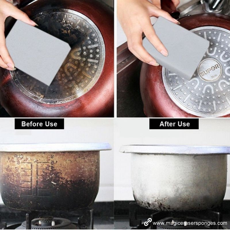 Cleaning method of the gray color melamine sponge 