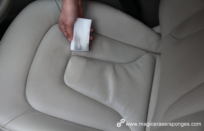 melamine sponge has a magic power in leather products cleaning