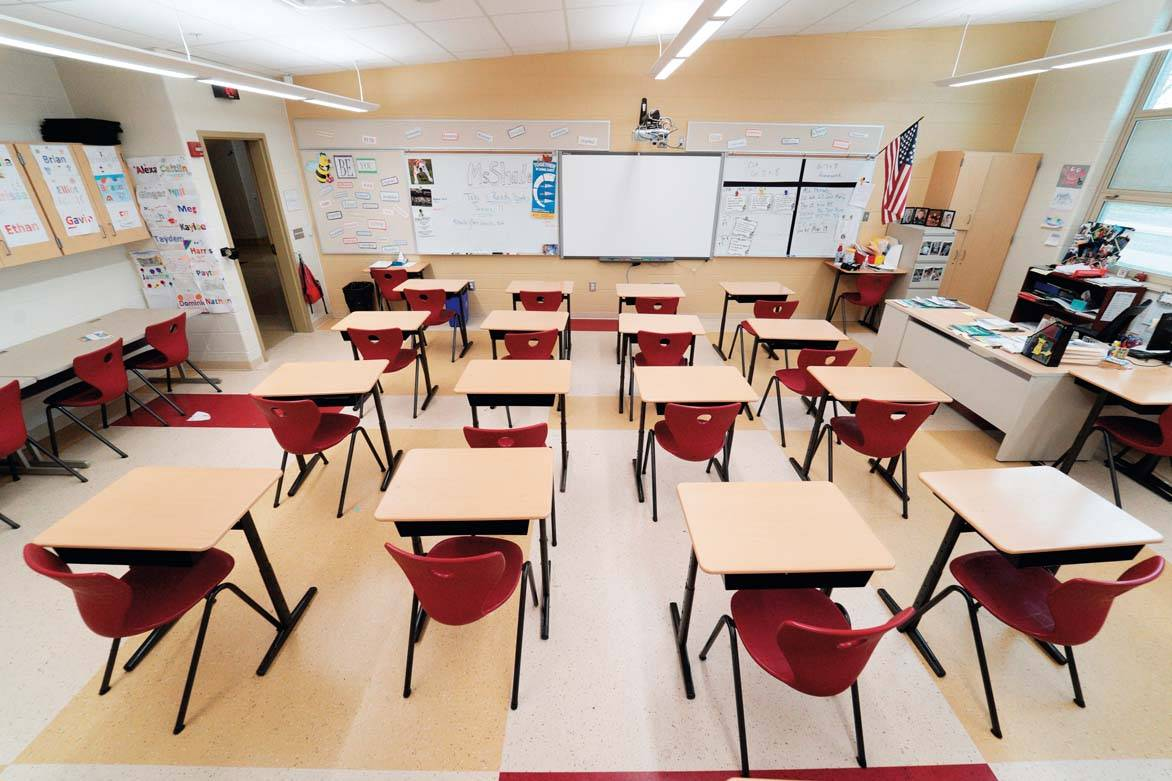 How to clean the desks in the classroom